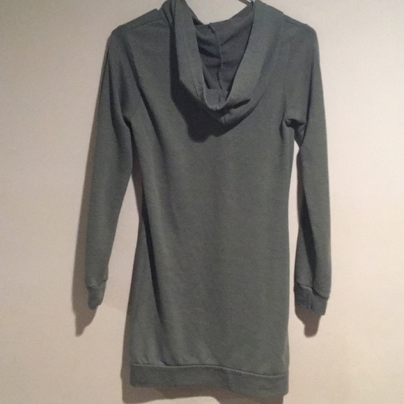 HUNTER GREEN HOODED DRESS - Picture 2 of 2